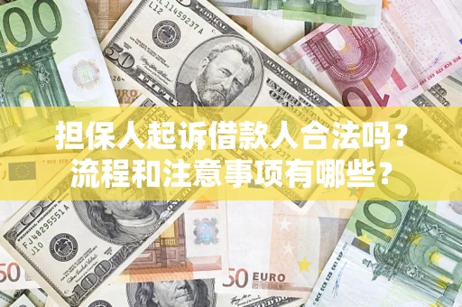 济南担保人起诉借款人合法吗？流程和注意事项有哪些？