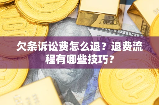 济南欠条诉讼费怎么退？退费流程有哪些技巧？