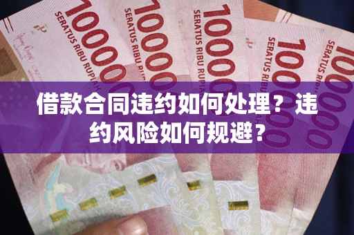 济南借款合同违约如何处理？违约风险如何规避？
