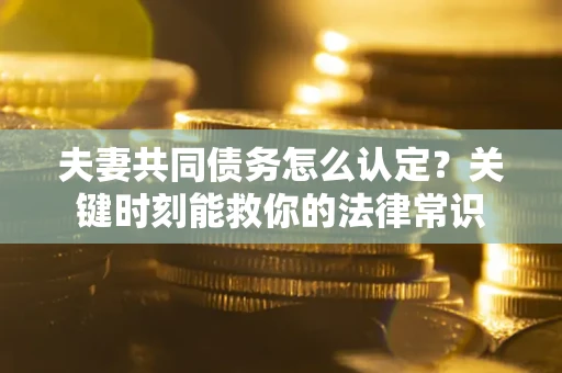 济南夫妻共同债务怎么认定？关键时刻能救你的法律常识