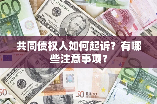 济南共同债权人如何起诉？有哪些注意事项？