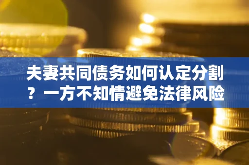 济南夫妻共同债务如何认定分割？一方不知情避免法律风险必看！